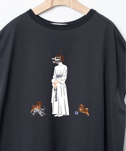 BEDSIDEDRAMA(ベットサイドドラマ)の「DOG SAVE THE QUEEN Dress Tee(ワンピース・レディース・ピンク/ホワイト/ブラック・2)」の15枚目の写真