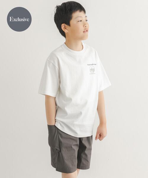 Manhattan Portage(マンハッタンポーテージ)の「『親子リンク』『150サイズ』『別注』MANHATTAN PORTAGE×DOORS 1ptプリントTシャツ(KIDS)(Tシャツ/カットソー・キッズ・オフホワイト/チャコールグレー/グレー系その他・150)」の1枚目の写真