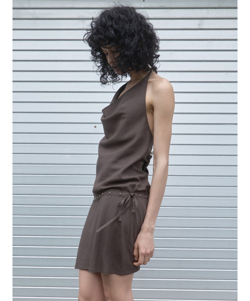 Kijun(キジュン)の「Cowl Mini Dress Brown(ワンピース・レディース・その他・SMALL/MEDIUM)」の3枚目の写真