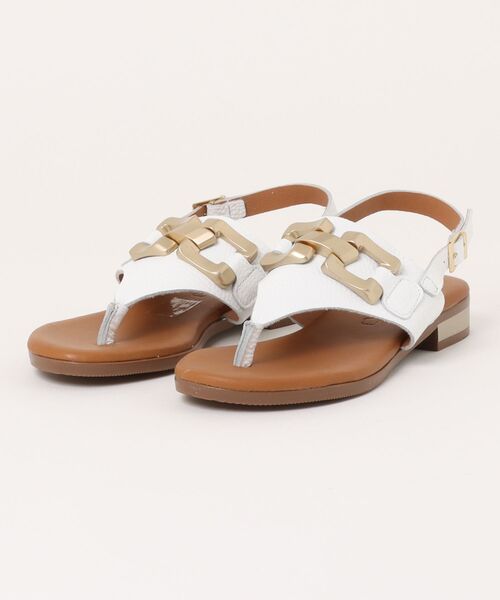 inter-chaussures(インターショシュール)の「【Oh my Sandals】ラウンドトウオーナメントトングサンダル(E62209)(サンダル・レディース・ブラック/ホワイト/ブラウン・35/37/38/36/39)」の10枚目の写真