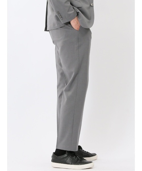 TAKA-Q(タカキュー)の「スラックス メンズ ビジネス パンツ ストレッチ ウォッシャブル 接触冷感 速乾 スリム ノータック 裾上げ済み グレー セットアップ可能 (スーツパンツ・メンズ・グレー・MEDIUM/3L/X-LARGE/LARGE/S)」の5枚目の写真