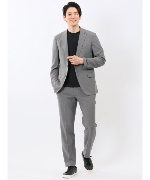 TAKA-Q(タカキュー)の「スラックス メンズ ビジネス パンツ ストレッチ ウォッシャブル 接触冷感 速乾 スリム ノータック 裾上げ済み グレー セットアップ可能 (スーツパンツ・メンズ・グレー・MEDIUM/3L/X-LARGE/LARGE/S)」の6枚目の写真
