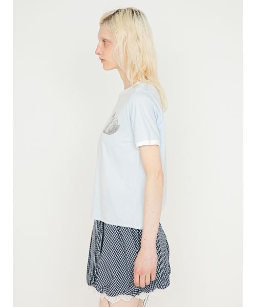 SORIN(ソリン )の「Swan Printed T-shirt/スワンプリント Tシャツ(Tシャツ/カットソー・レディース・グレー/ホワイト/サックスブルー・38)」の6枚目の写真