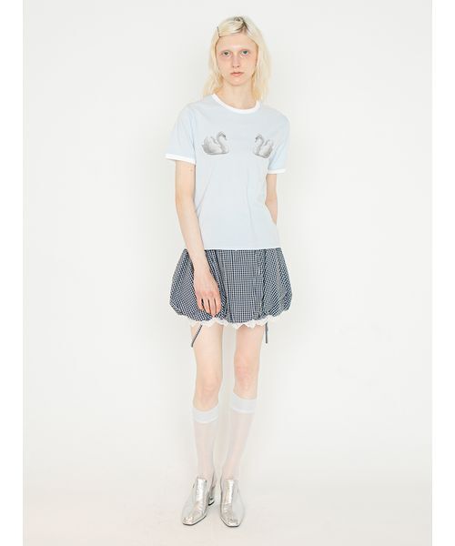 SORIN(ソリン )の「Swan Printed T-shirt/スワンプリント Tシャツ(Tシャツ/カットソー・レディース・グレー/ホワイト/サックスブルー・38)」の8枚目の写真