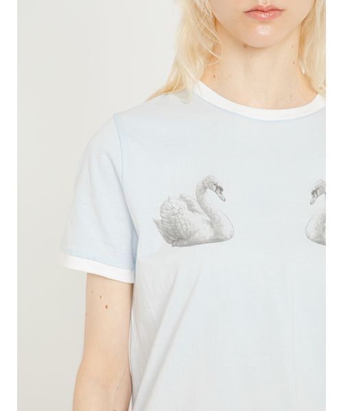 SORIN(ソリン )の「Swan Printed T-shirt/スワンプリント Tシャツ(Tシャツ/カットソー・レディース・グレー/ホワイト/サックスブルー・38)」の9枚目の写真