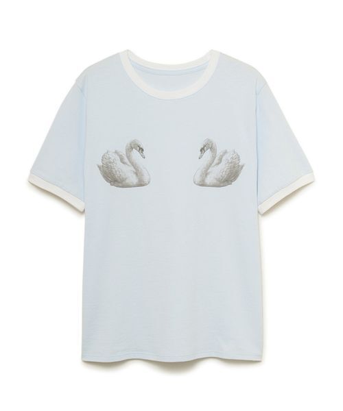 SORIN(ソリン )の「Swan Printed T-shirt/スワンプリント Tシャツ(Tシャツ/カットソー・レディース・グレー/ホワイト/サックスブルー・38)」の11枚目の写真
