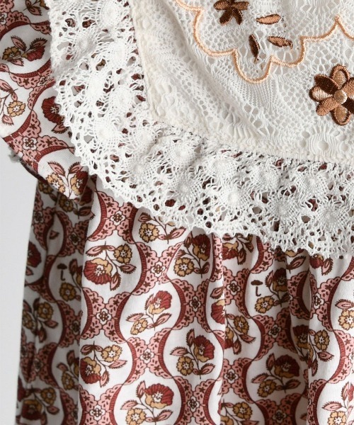 moimoln(モイモルン)の「ロシェ刺繍ポイントワンピース(ワンピース・キッズ・ピンク・80cm/100cm/110cm/90cm)」の6枚目の写真