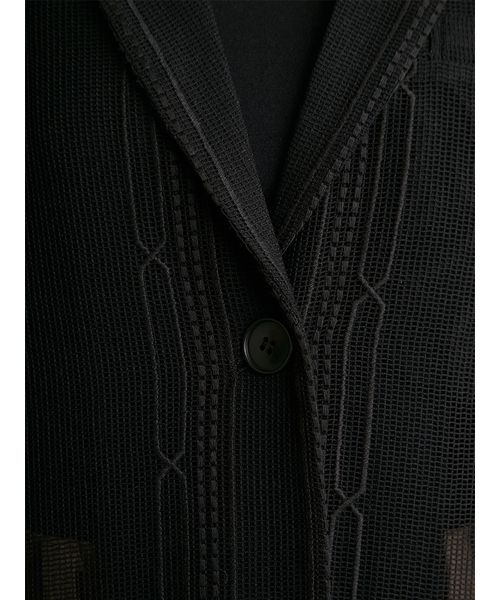 Mila Owen(ミラオーウェン)の「刺繍ライトジャケット(テーラードジャケット・レディース・ブラック/ホワイト・F)」の7枚目の写真