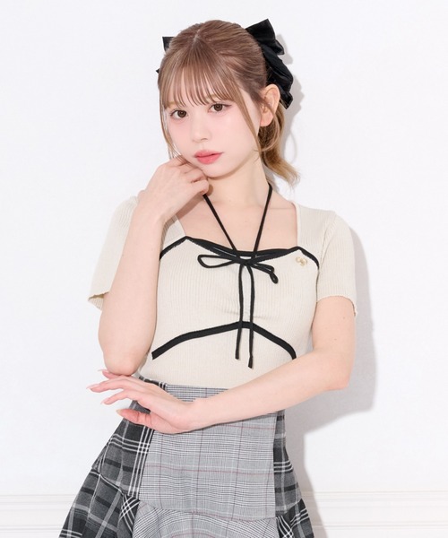 Flrareup フレアアップ トップス シズニルック フロントリボンニットトップス（ニット/セーター）｜apres jour