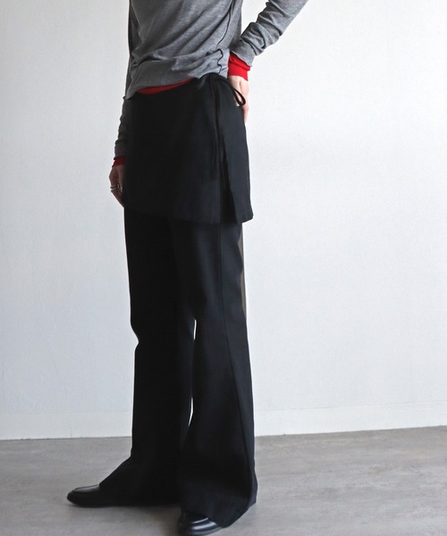 COURO(コウロ)の「ラップスカート付きフレアパンツ(その他パンツ・レディース・ブラック/ライトベージュ/ブラウン・M)」の6枚目の写真