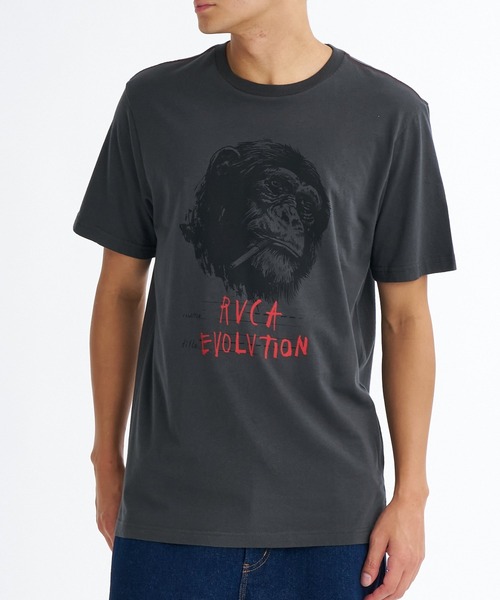 RVCA(ルーカ)の「RVCA メンズ RVCA EVOLUTION SS Tシャツ 【2026年夏モデル】(Tシャツ/カットソー・メンズ・ブラック系その他/オフホワイト・SMALL/LARGE/X-LARGE/MEDIUM)」の2枚目の写真