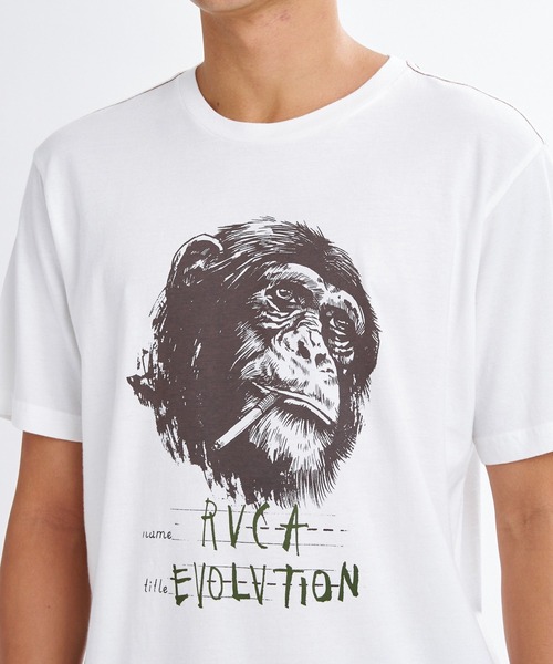 RVCA(ルーカ)の「RVCA メンズ RVCA EVOLUTION SS Tシャツ 【2026年夏モデル】(Tシャツ/カットソー・メンズ・ブラック系その他/オフホワイト・SMALL/LARGE/X-LARGE/MEDIUM)」の4枚目の写真