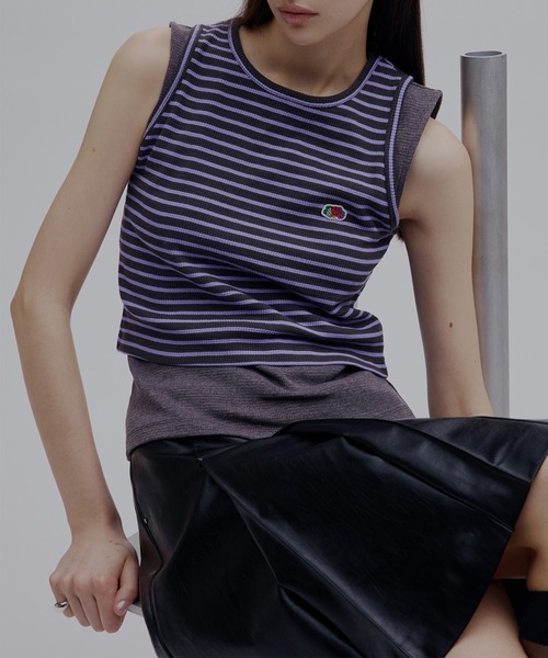 FRUIT OF THE LOOM(フルーツオブザルーム)の「Fruit of the Loom × Ameri PACK TANK TOP(タンクトップ・レディース・ブラック/チャコールグレー/ミント・MEDIUM/SMALL)」の5枚目の写真