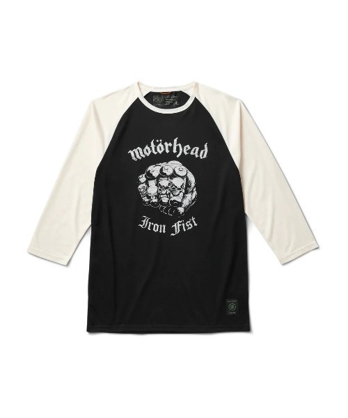 Lafayette(ラファイエット)の「ランアモック【ROARK RUN AMOK】- Tシャツ【RUN AMOK MOTORHEAD MATHIS RAGLAN TEE RK369-BLK】(Tシャツ/カットソー・メンズ・ブラック・L/M)」の1枚目の写真
