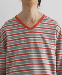 KAIKO（カイコー）の「KAIKO V neck border l/s t-shirt（Tシャツ/カットソー）」