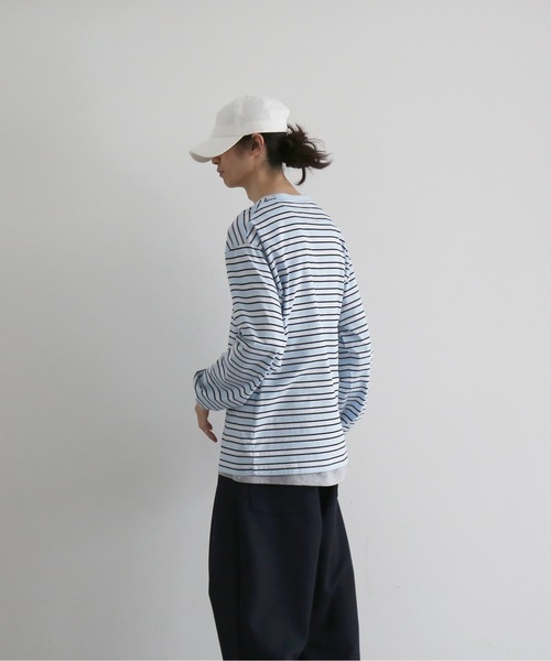 KAIKO(カイコー)の「KAIKO V neck border l/s t-shirt(Tシャツ/カットソー・メンズ・レッド/サックスブルー/トップグレー・2/1)」の13枚目の写真