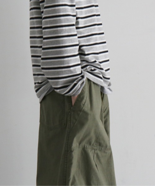 KAIKO(カイコー)の「KAIKO V neck border l/s t-shirt(Tシャツ/カットソー・メンズ・レッド/サックスブルー/トップグレー・2/1)」の7枚目の写真