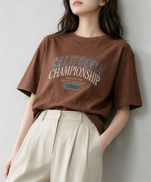 カレッジロゴプリントTシャツ