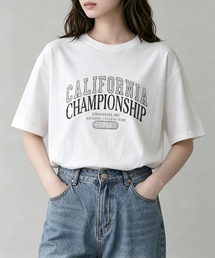 カレッジロゴプリントTシャツ