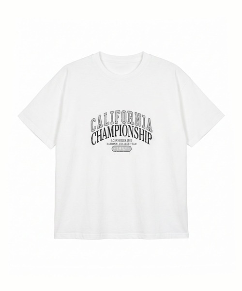 aimoha（アイモハ）の「カレッジロゴプリントTシャツ（Tシャツ/カットソー・レディース・ライトグレー/ホワイト/ダークグレー/チョコ/ブラック・FREE）」の11枚目の写真