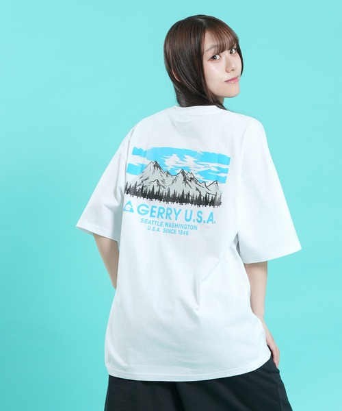 GERRY(ジェリー)の「【GERRY】別注 ポイントカラーMTモチーフ半袖Tシャツ(Tシャツ/カットソー・レディース・ホワイト/ブラック・X-LARGE/LARGE/MEDIUM/SMALL)」の4枚目の写真