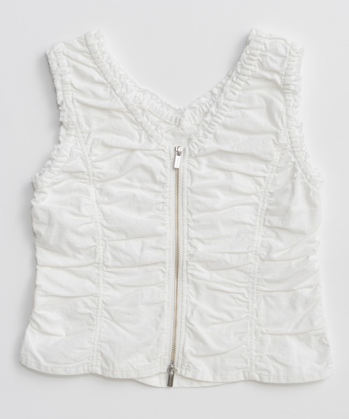 MAISON SPECIAL(メゾンスペシャル)の「Military Gathered TOPs/ミリタリーギャザートップス(シャツ/ブラウス・レディース・ブラック/ホワイト/カーキ・FREE)」の18枚目の写真