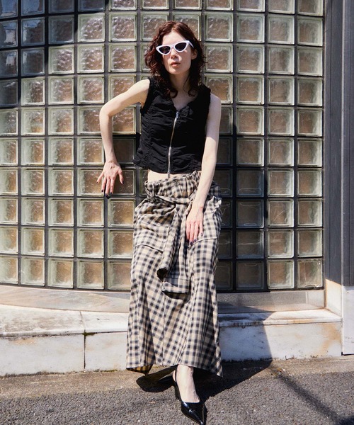 MAISON SPECIAL(メゾンスペシャル)の「Military Gathered TOPs/ミリタリーギャザートップス(シャツ/ブラウス・レディース・ブラック/ホワイト/カーキ・FREE)」の6枚目の写真