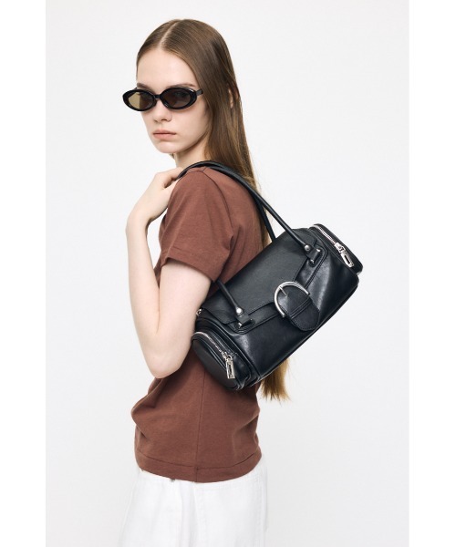 MOUSSY（マウジー）の「METAL ACCENT バッグ（ショルダーバッグ・レディース・キナリ/ブラック/ブラウン・FREE）」の10枚目の写真
