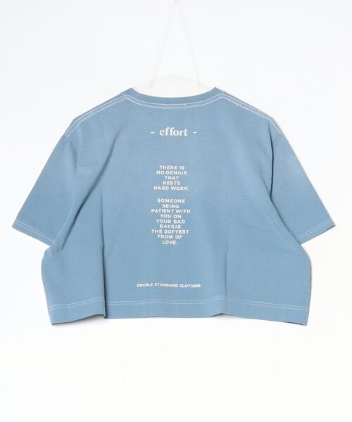 DOUBLE STANDARD CLOTHING(ダブルスタンダードクロージング)の「製品染め天竺Tシャツ(Tシャツ/カットソー・レディース・ブラウン/サックスブルー・FREE)」の4枚目の写真