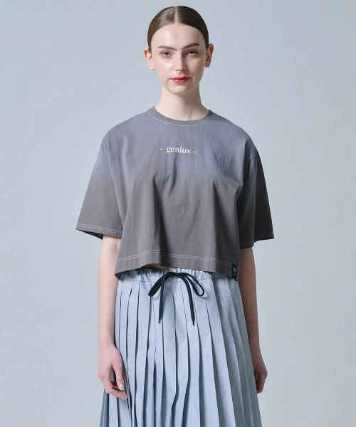 DOUBLE STANDARD CLOTHING(ダブルスタンダードクロージング)の「製品染め天竺Tシャツ(Tシャツ/カットソー・レディース・ブラウン/サックスブルー・FREE)」の10枚目の写真