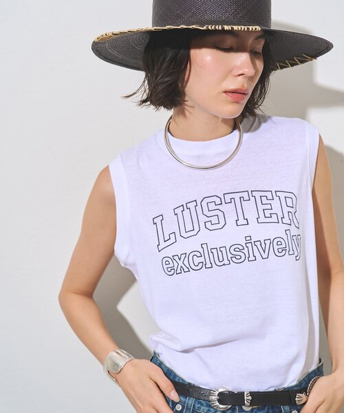 Whim Gazette(ウィムガゼット)の「ノースリーブロゴTシャツ(Tシャツ/カットソー・レディース・チャコールグレー/オフホワイト/ピンクベージュ・FREE)」の4枚目の写真