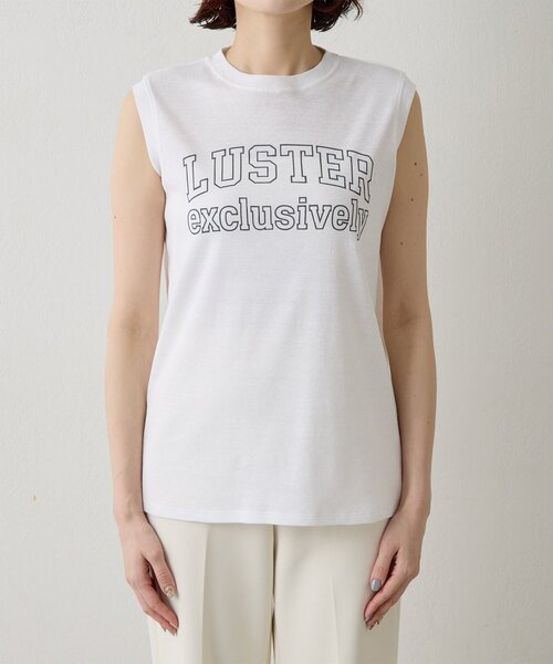 Whim Gazette(ウィムガゼット)の「ノースリーブロゴTシャツ(Tシャツ/カットソー・レディース・チャコールグレー/オフホワイト/ピンクベージュ・FREE)」の22枚目の写真