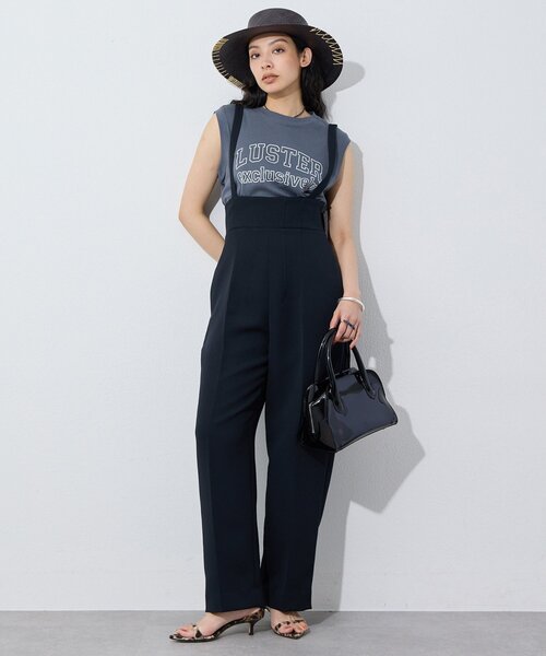 Whim Gazette(ウィムガゼット)の「ノースリーブロゴTシャツ(Tシャツ/カットソー・レディース・チャコールグレー/オフホワイト/ピンクベージュ・FREE)」の7枚目の写真
