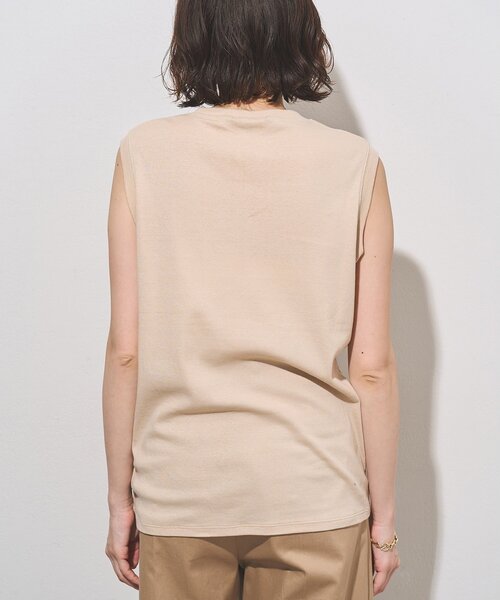 Whim Gazette(ウィムガゼット)の「ノースリーブロゴTシャツ(Tシャツ/カットソー・レディース・チャコールグレー/オフホワイト/ピンクベージュ・FREE)」の19枚目の写真