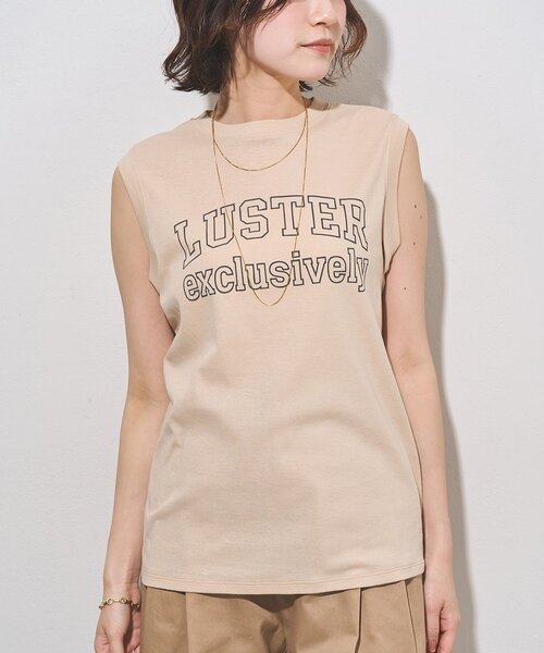 Whim Gazette(ウィムガゼット)の「ノースリーブロゴTシャツ(Tシャツ/カットソー・レディース・チャコールグレー/オフホワイト/ピンクベージュ・FREE)」の21枚目の写真
