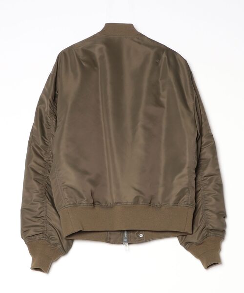 JOHN LAWRENCE SULLIVAN（ジョンローレンスサリバン）の「【JOHN LAWRENCE SULLIVAN】NYLON TWILL DOUBLE FRONT BOMBER JACKET（MA-1・メンズ・カーキ・44）」の4枚目の写真