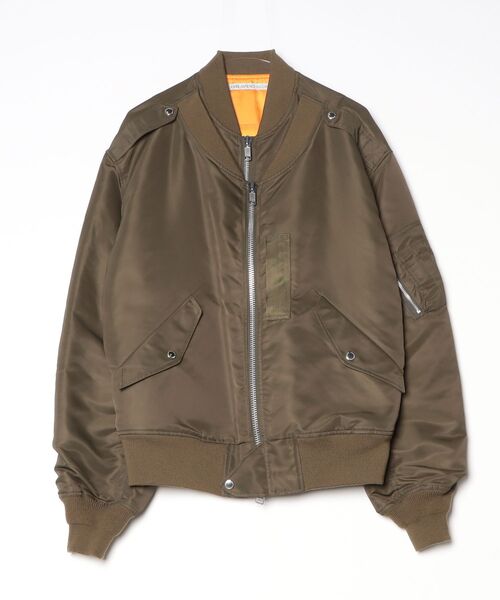 JOHN LAWRENCE SULLIVAN】NYLON TWILL DOUBLE FRONT BOMBER JACKET（MA