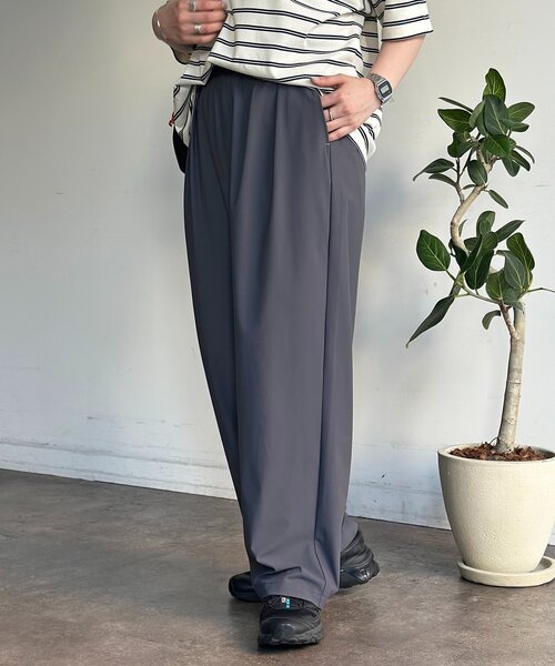 CPCM(シーピーシーエム)の「接触冷感タックワイドスラックス(スラックス・メンズ・チャコールグレー/ブラック/ブラウン/ネイビー・MEDIUM/LARGE/SMALL)」の18枚目の写真