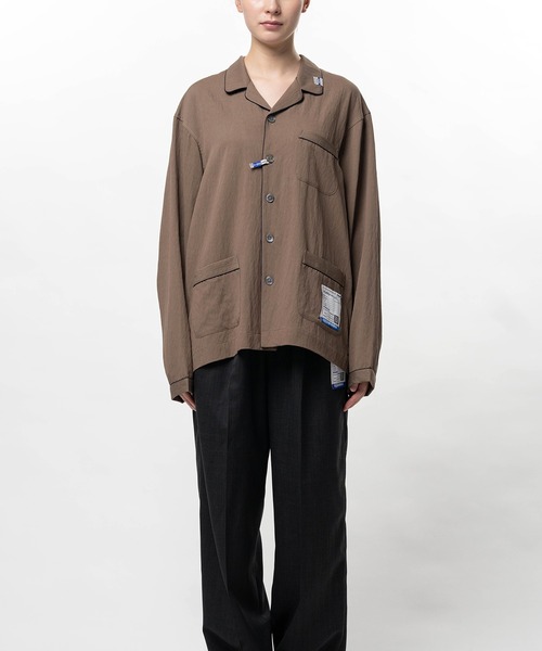 In・stru(men-tal).(インストルメンタル)の「Rayon Nylon Twill Piping Shirt(シャツ/ブラウス・メンズ・ブラック/ミント/ブラウン/ホワイト・38/36)」の3枚目の写真