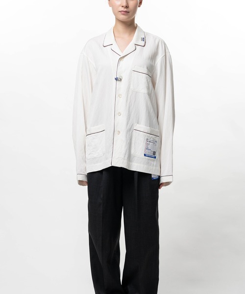In・stru(men-tal).(インストルメンタル)の「Rayon Nylon Twill Piping Shirt(シャツ/ブラウス・メンズ・ブラック/ミント/ブラウン/ホワイト・38/36)」の1枚目の写真