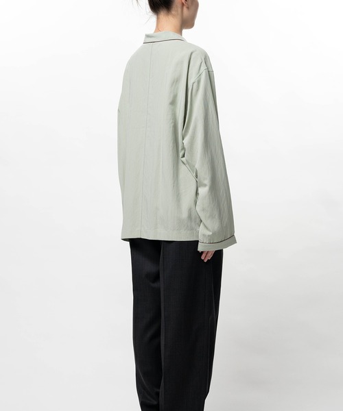In・stru(men-tal).(インストルメンタル)の「Rayon Nylon Twill Piping Shirt(シャツ/ブラウス・メンズ・ブラック/ミント/ブラウン/ホワイト・38/36)」の12枚目の写真