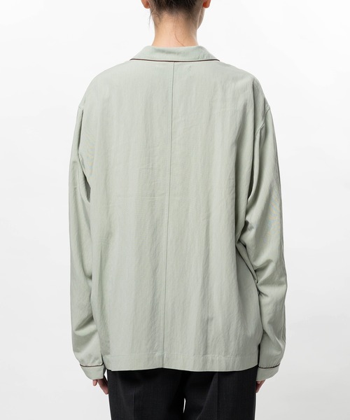 In・stru(men-tal).(インストルメンタル)の「Rayon Nylon Twill Piping Shirt(シャツ/ブラウス・メンズ・ブラック/ミント/ブラウン/ホワイト・38/36)」の14枚目の写真