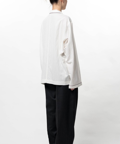 In・stru(men-tal).(インストルメンタル)の「Rayon Nylon Twill Piping Shirt(シャツ/ブラウス・メンズ・ブラック/ミント/ブラウン/ホワイト・38/36)」の6枚目の写真