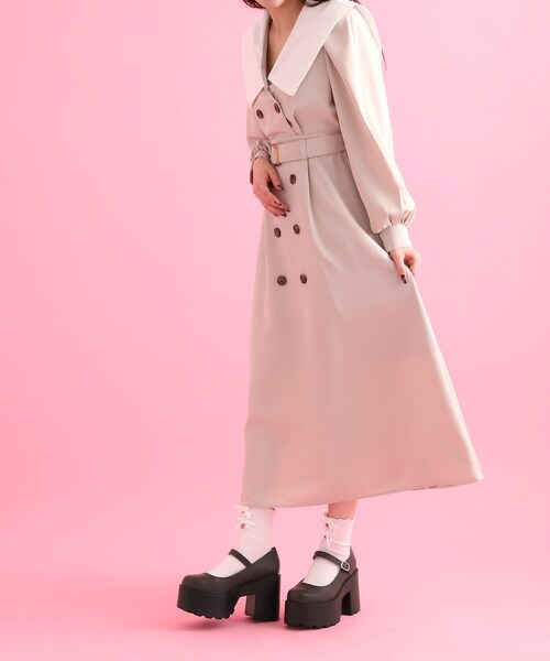 cs T&P(シーエスティーアンドピー)の「厚底ワンストラップパンプス(パンプス・レディース・ブラック/ダークブラウン/レッド系1/ホワイト・L/LL/S/M)」の13枚目の写真