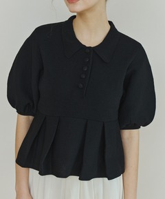 peplum knit tops/ペプラムニットトップス（ニット/セーター）｜OLUN