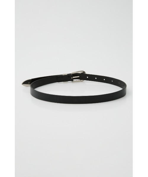 SLY(スライ)の「ROUND BUCKLE COW LEATHER BELT ラウンドバックルカウレザーベルト 夏服 秋服(ベルト・レディース・ベージュ/ブラック・FREE)」の3枚目の写真