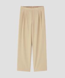 YLEVE / HIGH TWISTED COTTON GABA EASY TROUSERS