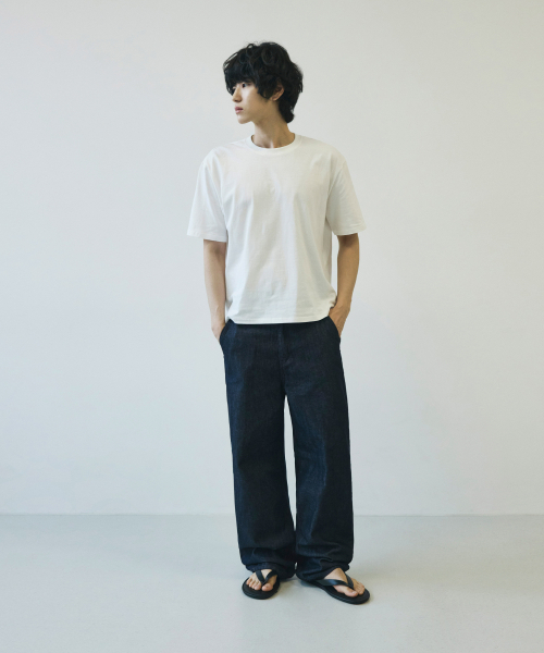 SIGNATURE（シグネチャ）の「オールデイクールストレートライクリネンデニムパンツ[インディゴ]（デニムパンツ・レディース・その他・LARGE/MEDIUM/SMALL/X-LARGE）」の3枚目の写真