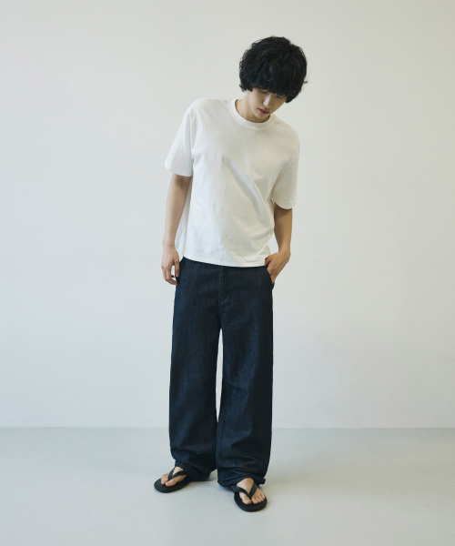 SIGNATURE（シグネチャ）の「オールデイクールストレートライクリネンデニムパンツ[インディゴ]（デニムパンツ・レディース・その他・LARGE/MEDIUM/SMALL/X-LARGE）」の4枚目の写真