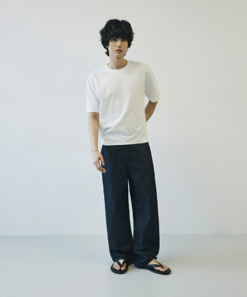 SIGNATURE（シグネチャ）の「オールデイクールストレートライクリネンデニムパンツ[インディゴ]（デニムパンツ・レディース・その他・LARGE/MEDIUM/SMALL/X-LARGE）」の5枚目の写真